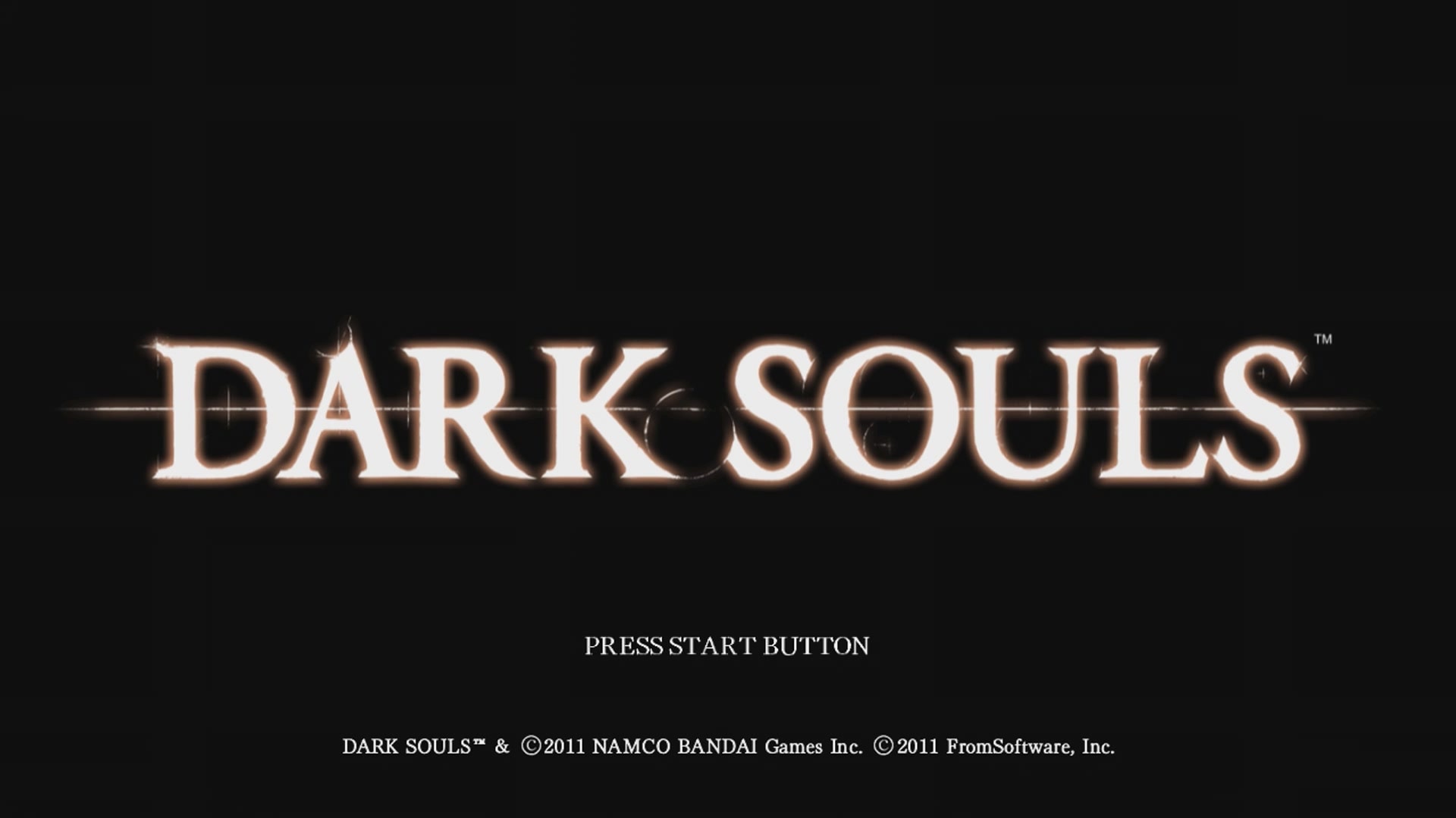 Dark title screen for Xbox 360